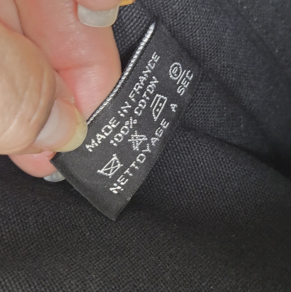 Hermes Small 12"x9" Canvas Tote Bag Stylish In Black and Gray - Picture 7 of 13